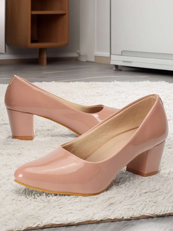 Peach store block heels