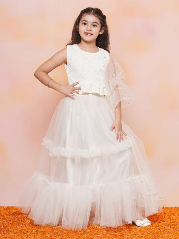 White lehenga for top girls