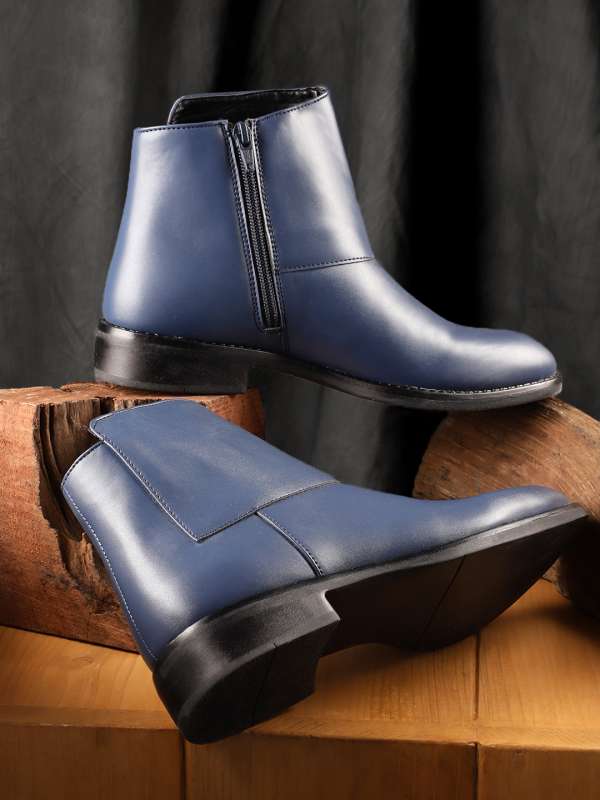 Blue dress boots womens discount