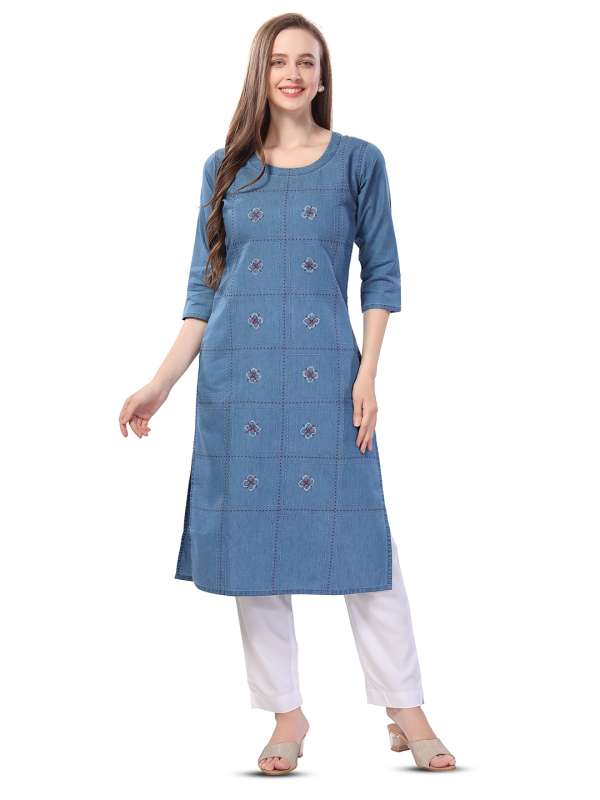 Jeans kurti designs for ladies on sale