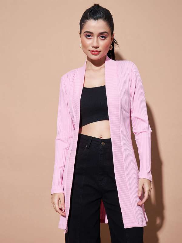Women Pink Shrug Buy Women Pink Shrug online in India