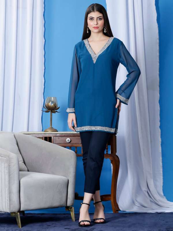 Pure georgette kurtis online on sale