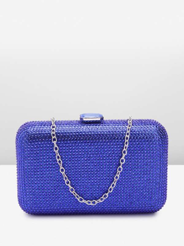 Orange and blue clutch bag discount