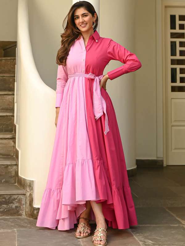 Long frock on sale back neck designs