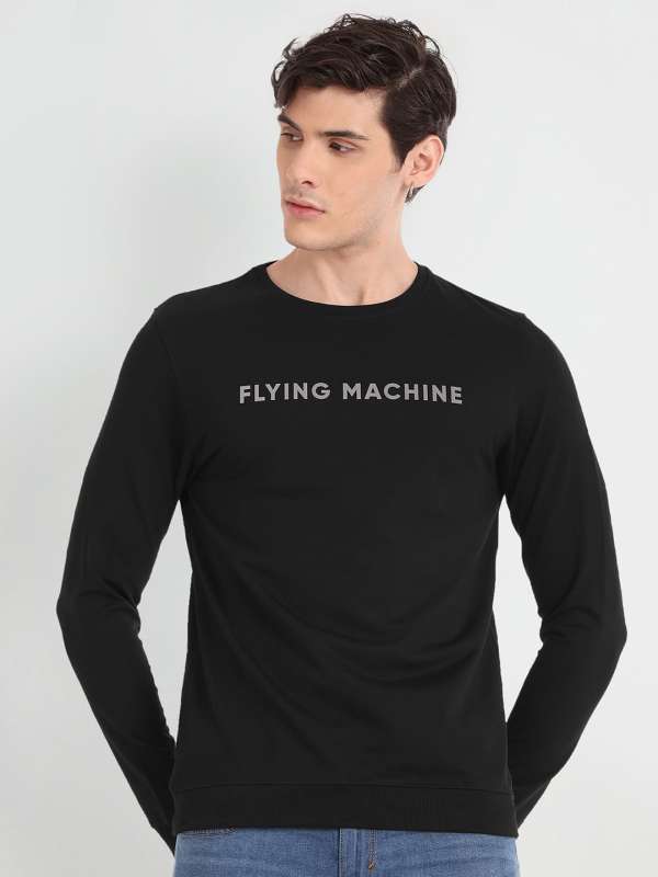 Flying Machine Black Sweatshirts Buy Flying Machine Black