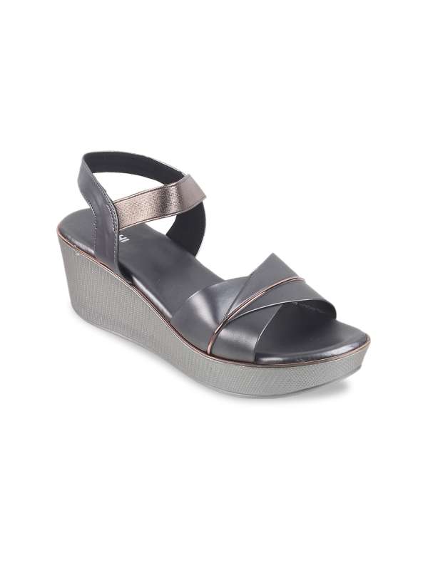 Gray wedge heels shop