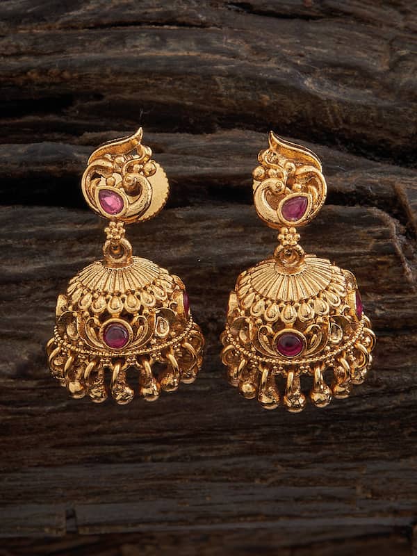 Buy online Gold Brass Jhumka Earring from fashion jewellery for Women by  Saraf Rs Jewellery for ₹1219 at 69% off | 2023 Limeroad.com