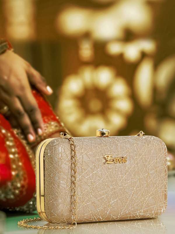 Comsuhani Stylish Party Gold Clutch - Buy Comsuhani Stylish Party Gold  Clutch online in India