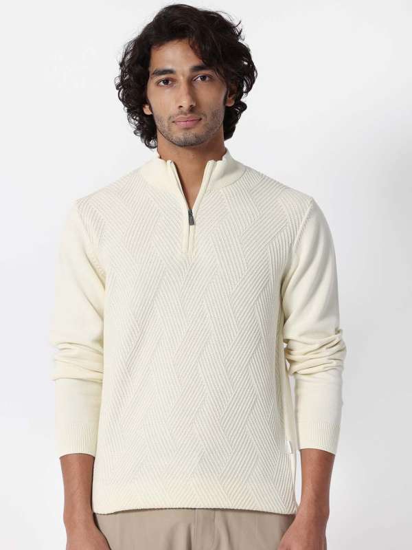 White half deals sweater