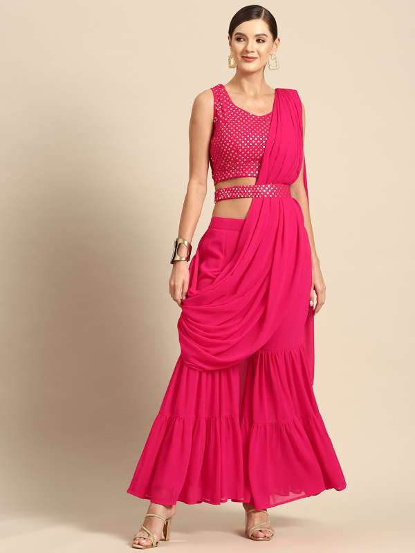 Lehenga saree clearance online shopping myntra