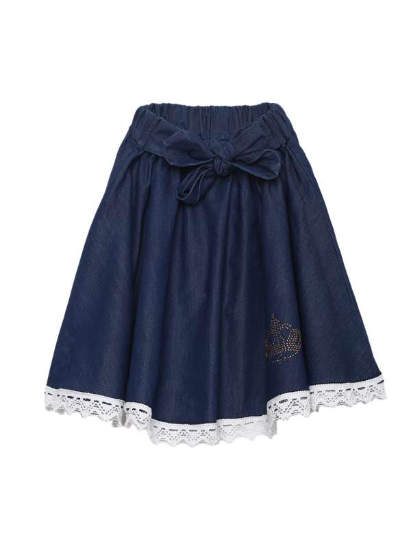 Navy blue embellished skirt new arrivals