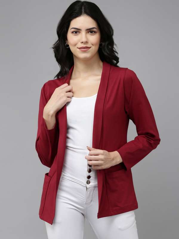 Maroon shrug clearance