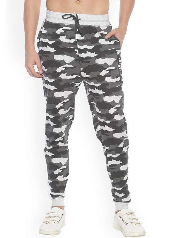 Mens camo tracksuit bottoms top