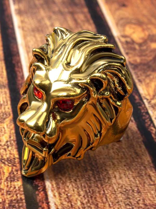 Lion face deals finger ring