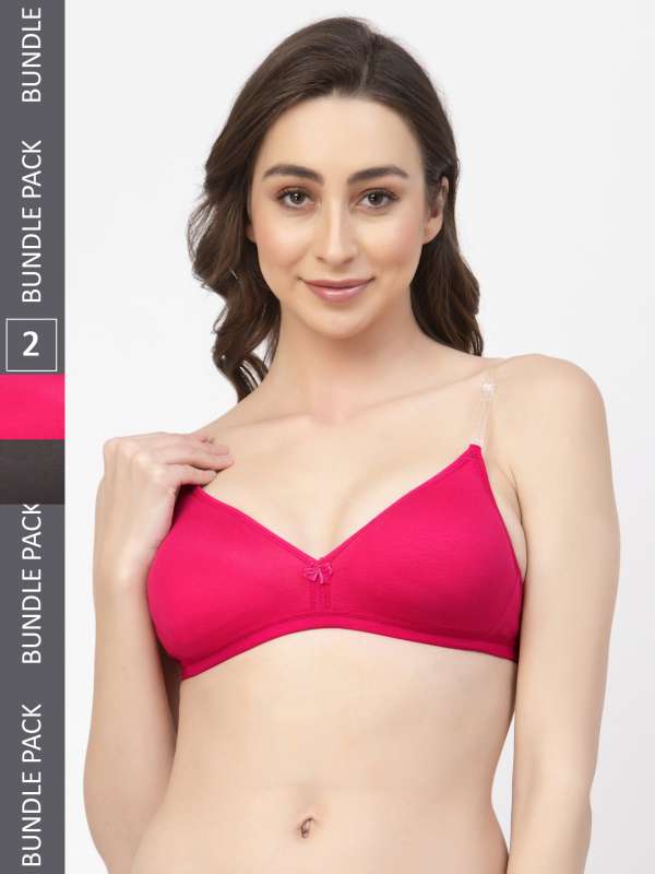 45% OFF on Vermilion Printed Padded Bra With Free Transparent Straps on  Snapdeal