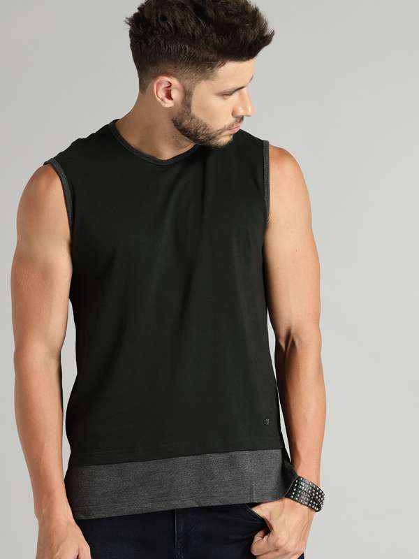 Myntra sleeveless t shirts Clearance