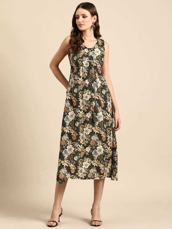 Miaminx Olive Dresses Buy Miaminx Olive Dresses online in India