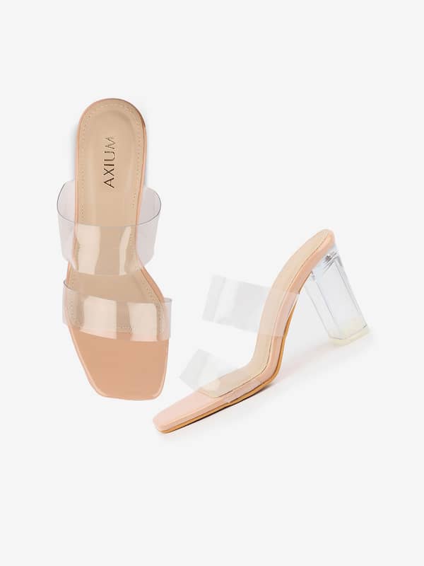 Heels & Wedges | White Transparent Heels | Freeup-hdcinema.vn