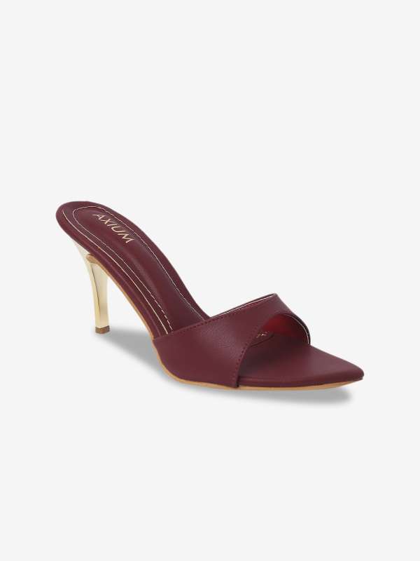 Maroon Sandal Heels Buy Maroon Sandal Heels online in India