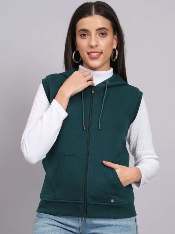 Sleeveless sweatshirts top for ladies