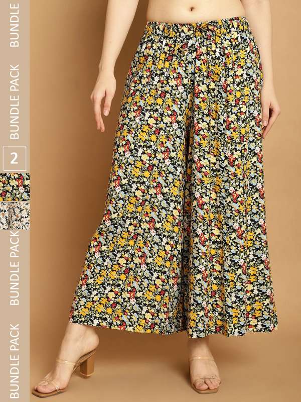 Printed palazzo pants myntra online