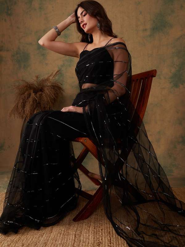 Gown made online out of saree