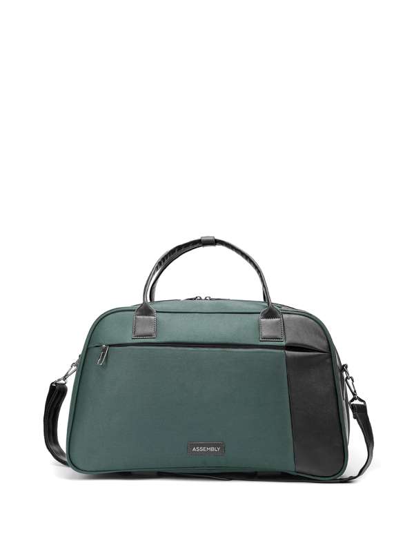 French connection faux deals leather barrel holdall