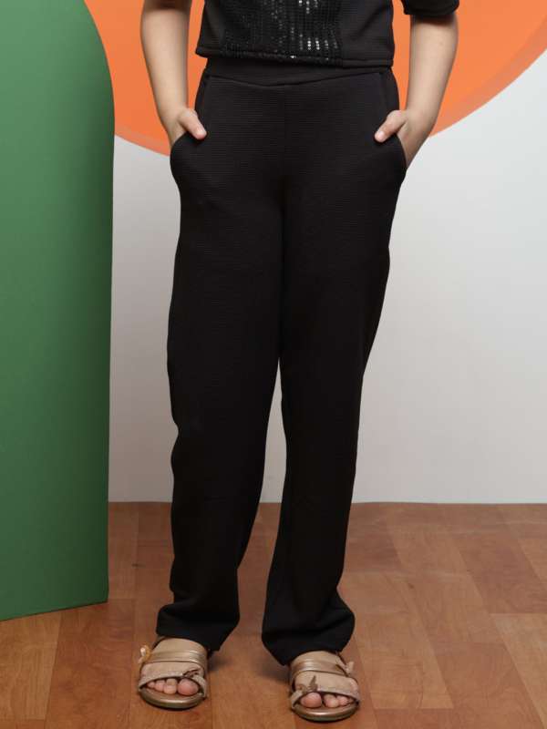 Girls Black Trousers - Buy Girls Black Trousers online in India