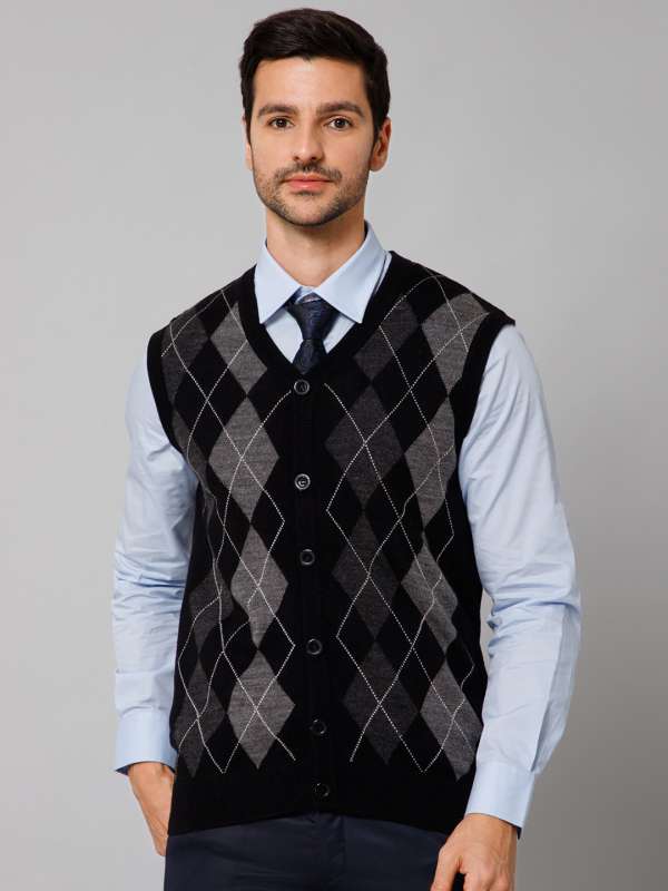 Men's Casual V-Neck Pullover Sweater Vest Cable Knitted Slim Fit Sleeveless  Tops 