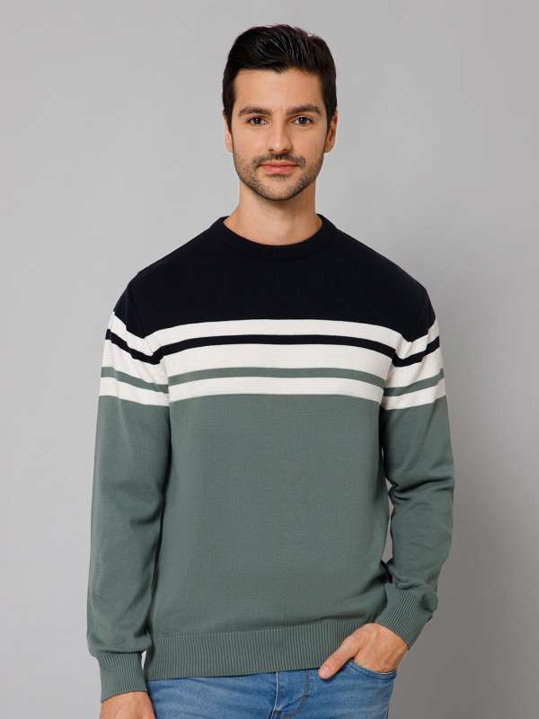 Striped long sweater outlet