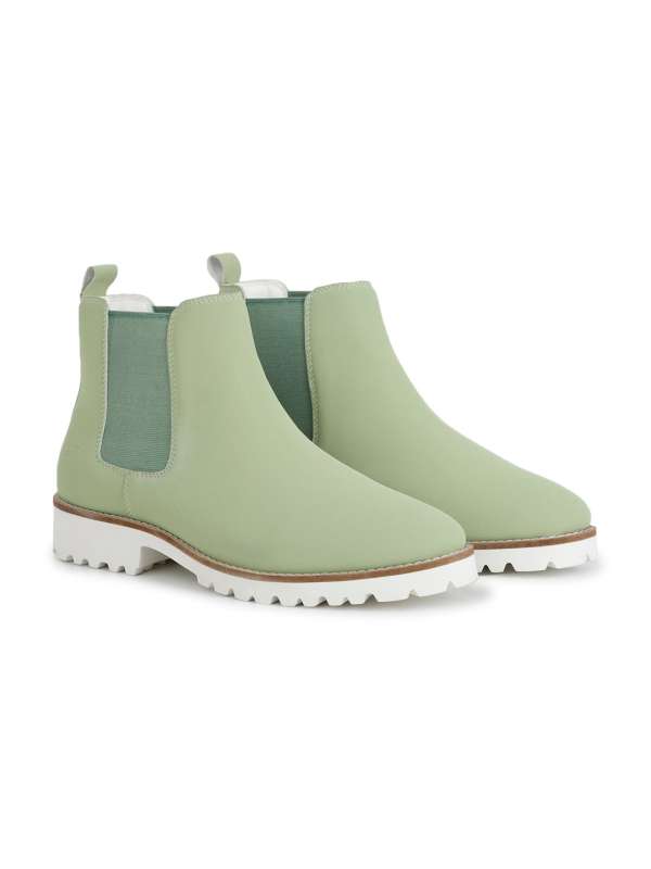 Pre-owned Leather Ankle Boots In Green