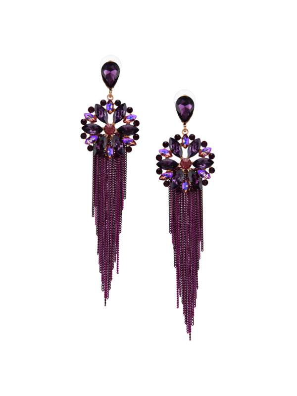 Earrings for purple dress 2025