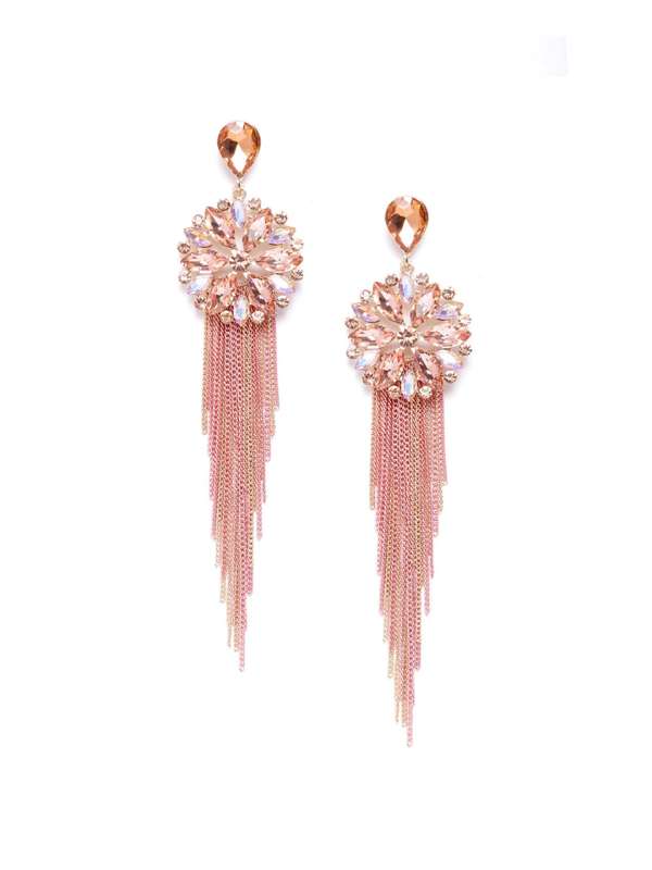 Earrings for online pink gown