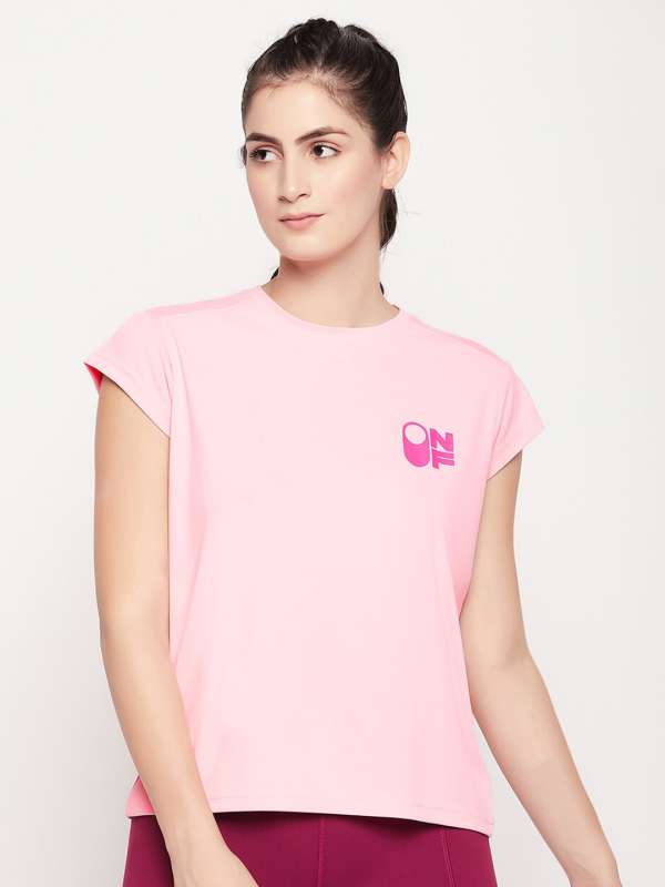 Clovia Pink Womens T Shirts in Pondicherry - Dealers