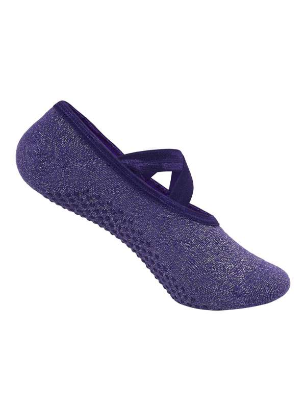 Buy CUT OUT GRIPPED PURPLE YOGA SOCKS for Women Online in India