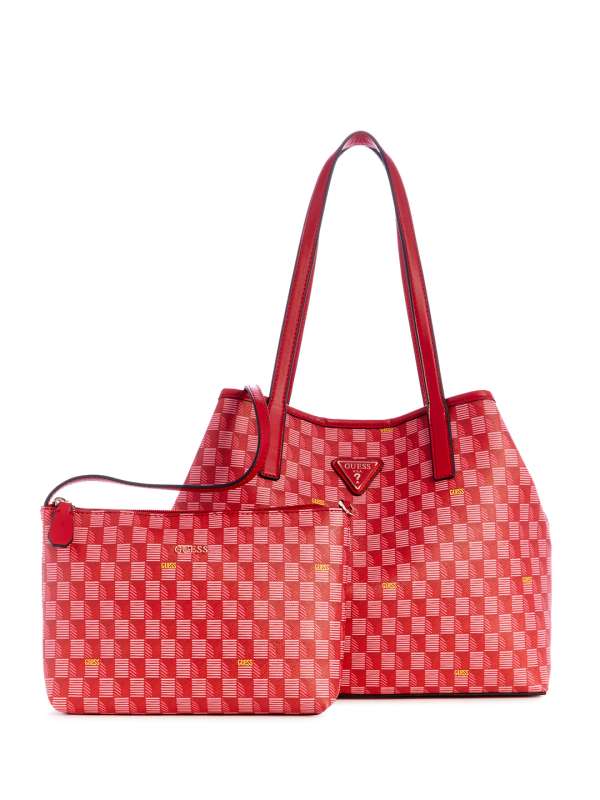 Buy GUESS Women Red Open Road Small Tote Bag 
