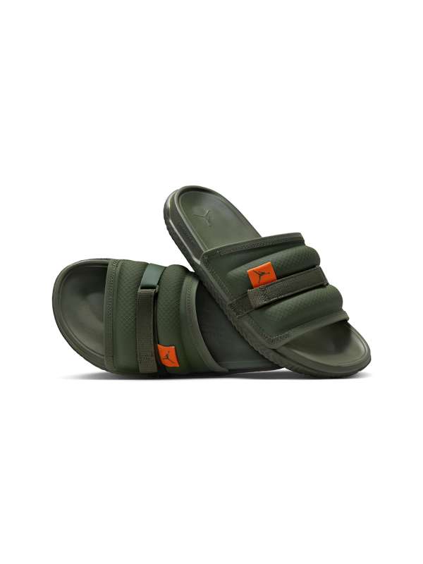 Green top jordan slides