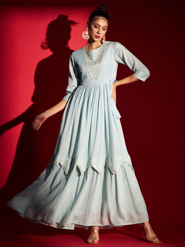 Myntra fit and flare dresses clearance