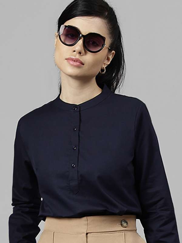 Navy blue formal blouse store