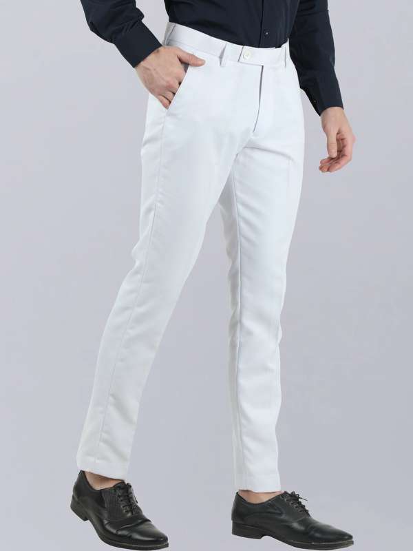 White formal pants discount