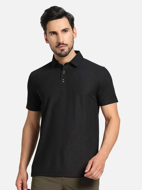 Solid Black Polo Tshirts Buy Solid Black Polo Tshirts online in India