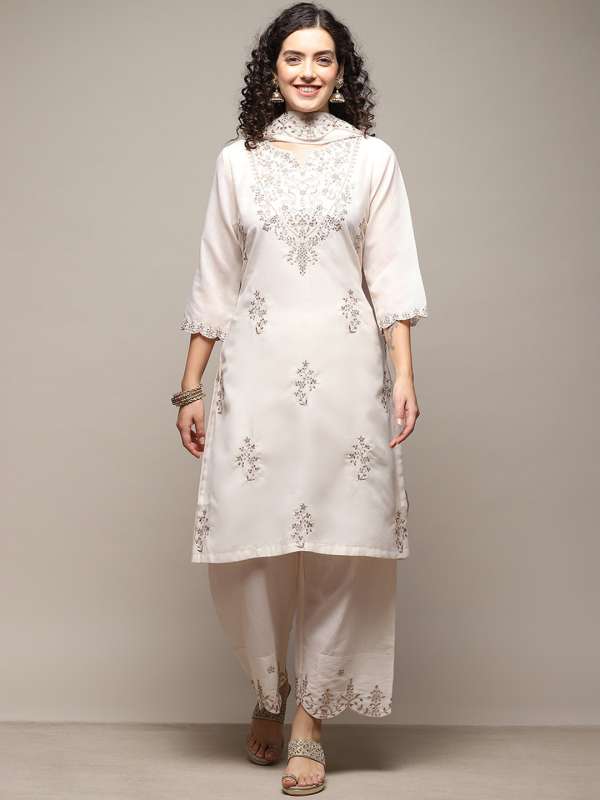 Biba White Suits Buy Biba White Suits online in India