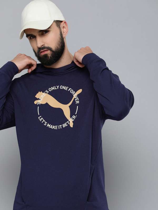 Puma navy blue sweatshirt shop