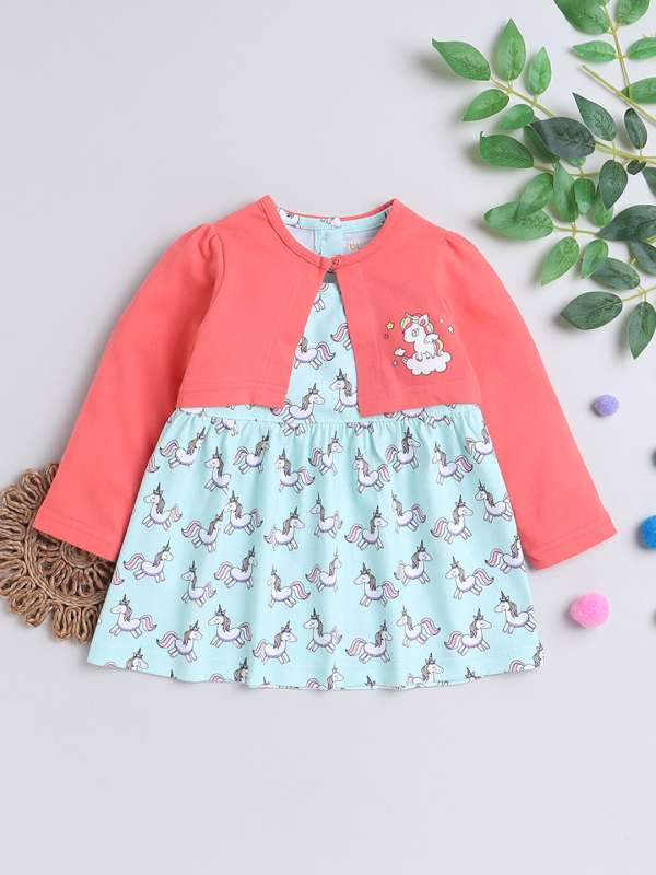 Baby frock with shrug best sale