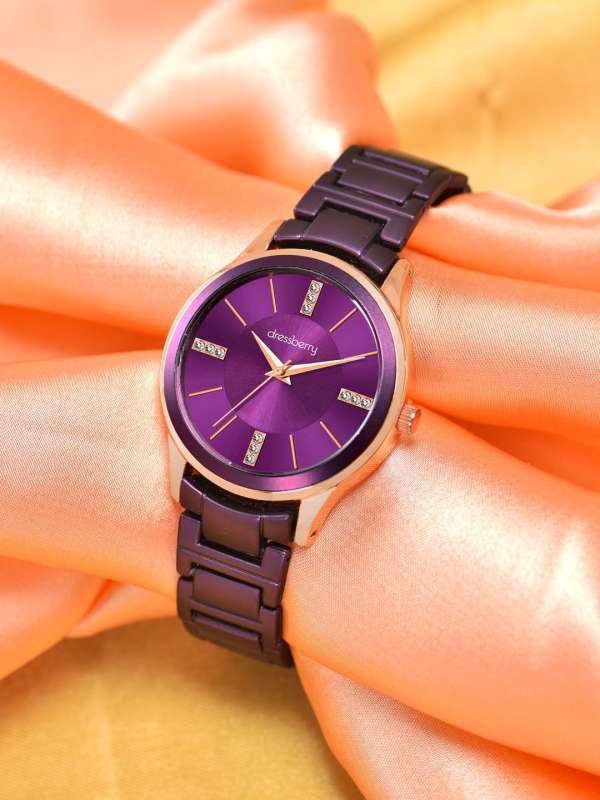 Purple colour ladies watches outlet