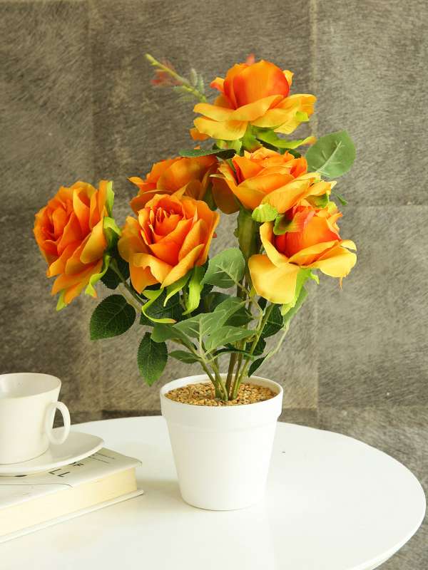 Orange Artificial Flowers And Plants Buy Orange Artificial