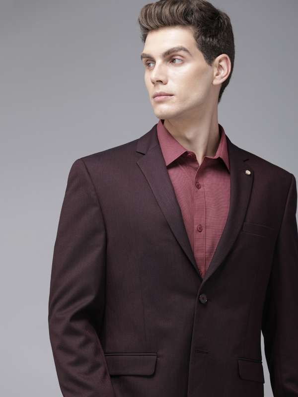 Van heusen maroon blazer hotsell