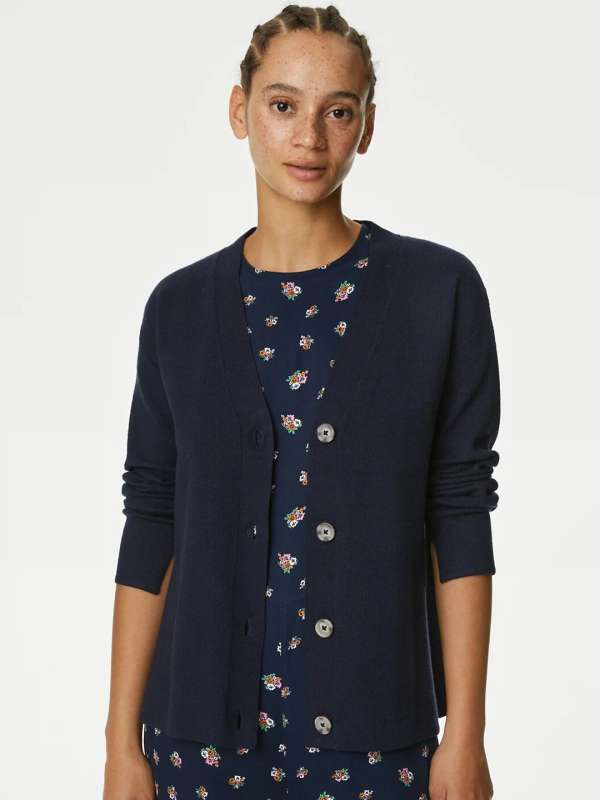 Marks and spencer blue cardigan hot sale
