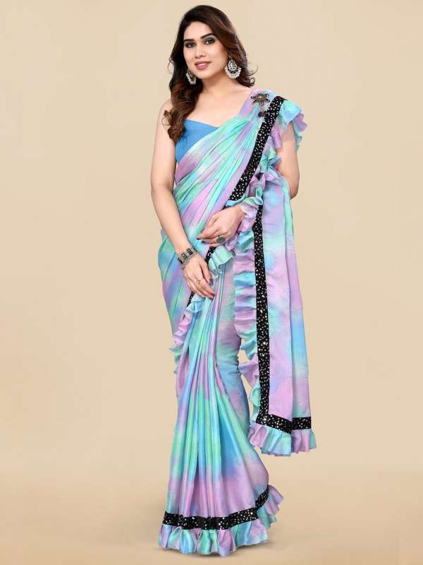 Frill saree online myntra hot sale