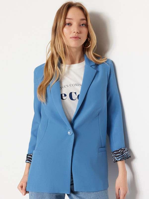 Light blue womens blazer store